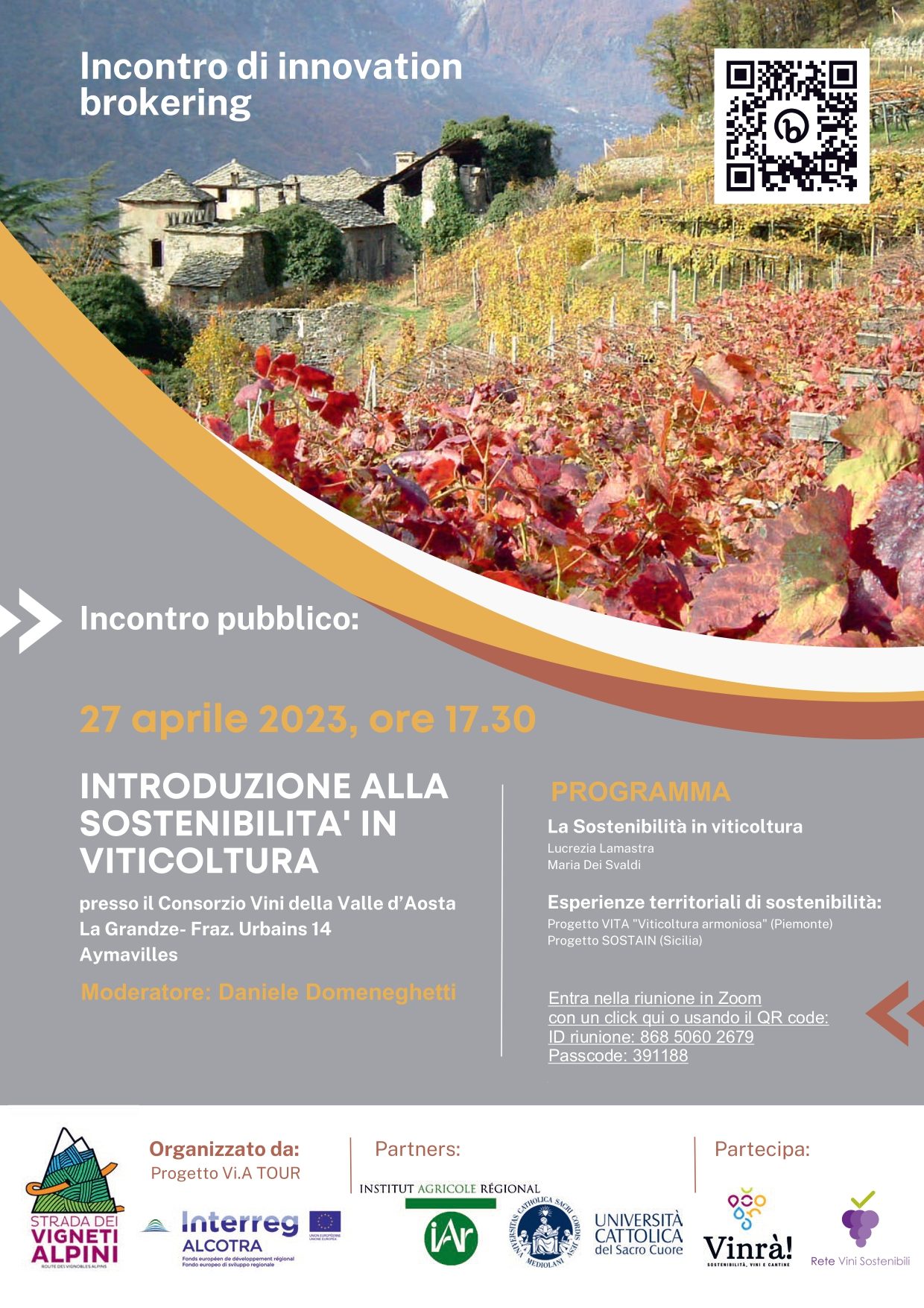 Introduzione alla sostenibilità in viticoltura: incontro pubblico