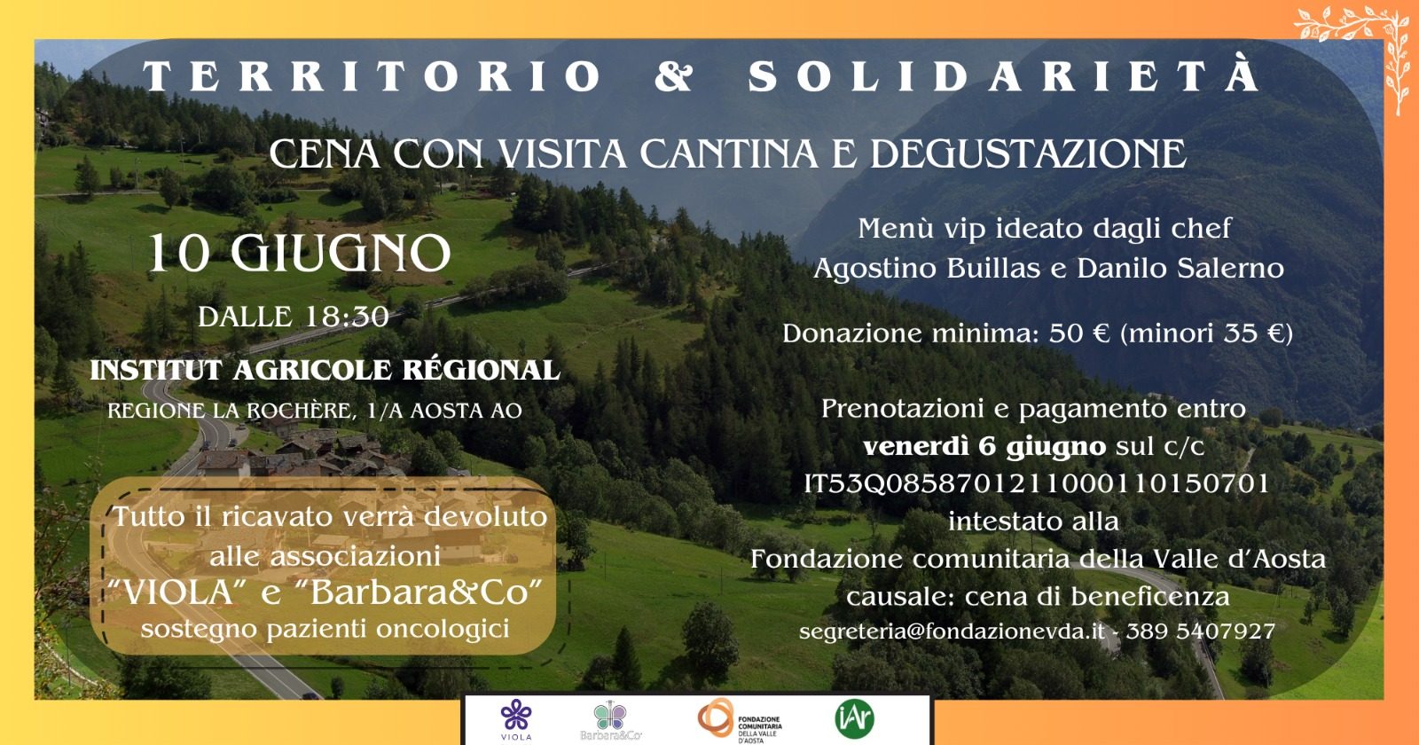 Territorio e Solidarietà si incontrano a tavola: torna la Cena di Solidarietà